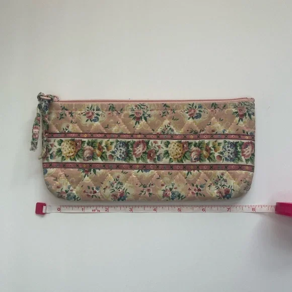 Vintage VERA BRADLEY 1996 Pastel Pink Cosmetic Case Travel - Picture 8 of 11